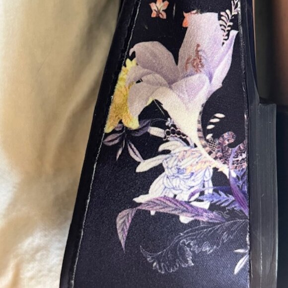 TED BAKER navy floral ballet flats size 39.5 Like NEW - Picture 6 of 12